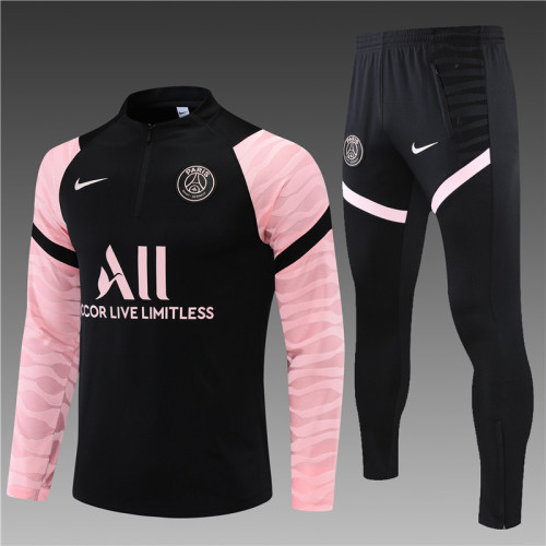 PSG tracksuit 21/22 black with pink Quater Zip Training Kit
