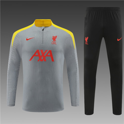 Liverpool Tracksuit 24/25 Light grey Quater Zip Training Kit