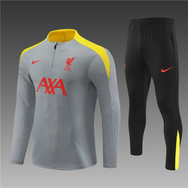 Liverpool Tracksuit 24/25 Light grey Quater Zip Training Kit