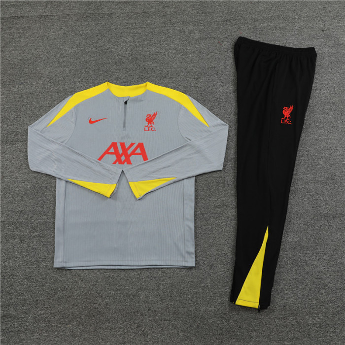 Liverpool Tracksuit 24/25 Light grey Quater Zip Training Kit