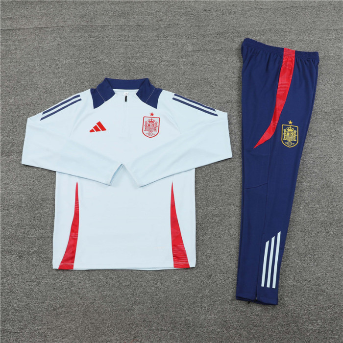 Spain Tracksuit 24/25 Light Blue Quater Zip Training Kit
