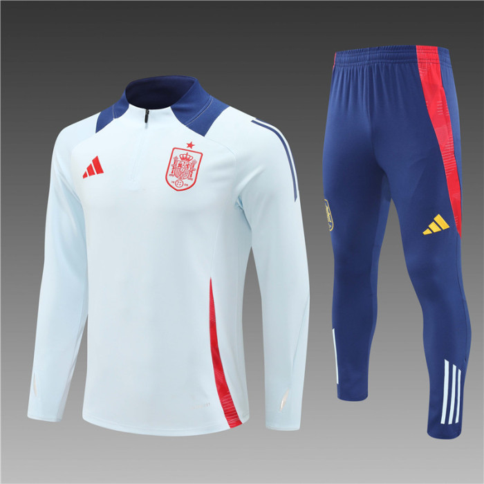 Spain Tracksuit 24/25 Light Blue Quater Zip Training Kit
