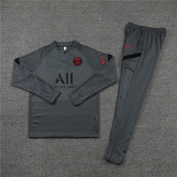 PSG Tracksuit 21/22 Gray Quater Zip Training Kit