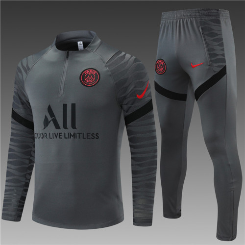 PSG Tracksuit 21/22 Gray Quater Zip Training Kit