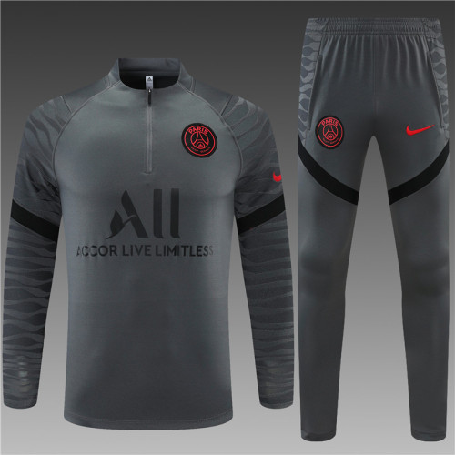 PSG Tracksuit 21/22 Gray Quater Zip Training Kit