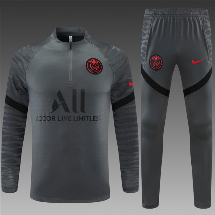 PSG Tracksuit 21/22 Gray Quater Zip Training Kit