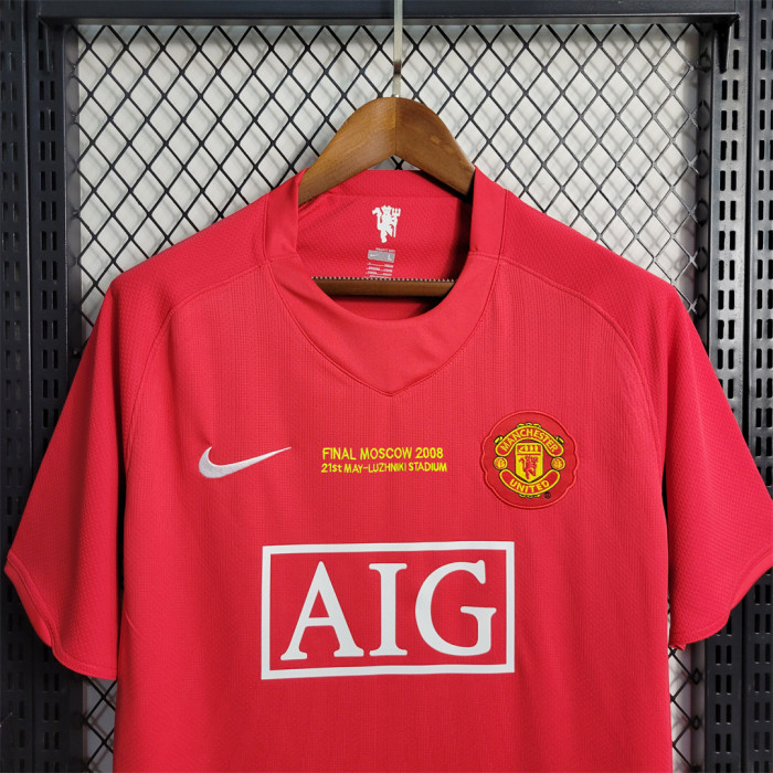Manchester United Jersey 2007-2008 Champions League Home Kit