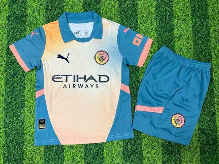 Manchester City jersey 24/25 Fourth Kids Kits