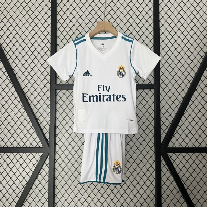 Real Madrid Jersey 2017/18 Retro Home Kids Kits