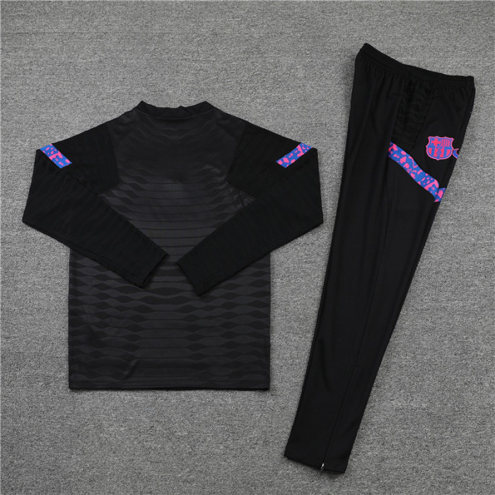 Barcelona Tracksuit 21/22 Black Quater Zip Training Kit