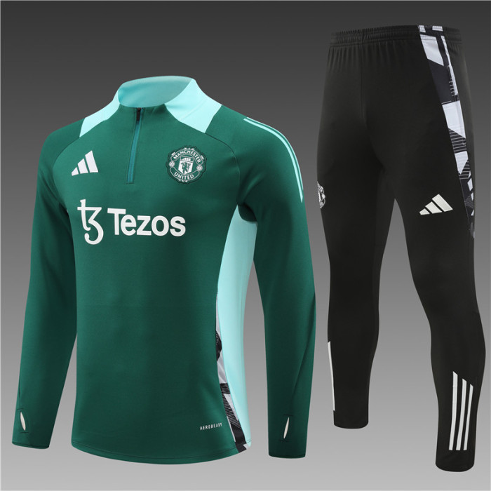 Manchester United 24/25 Green Quater Zip Training Kit