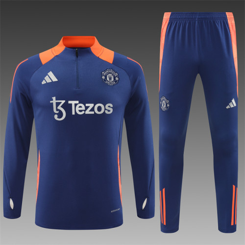 Manchester United 24/25 Royal blue Quater Zip Training Kit