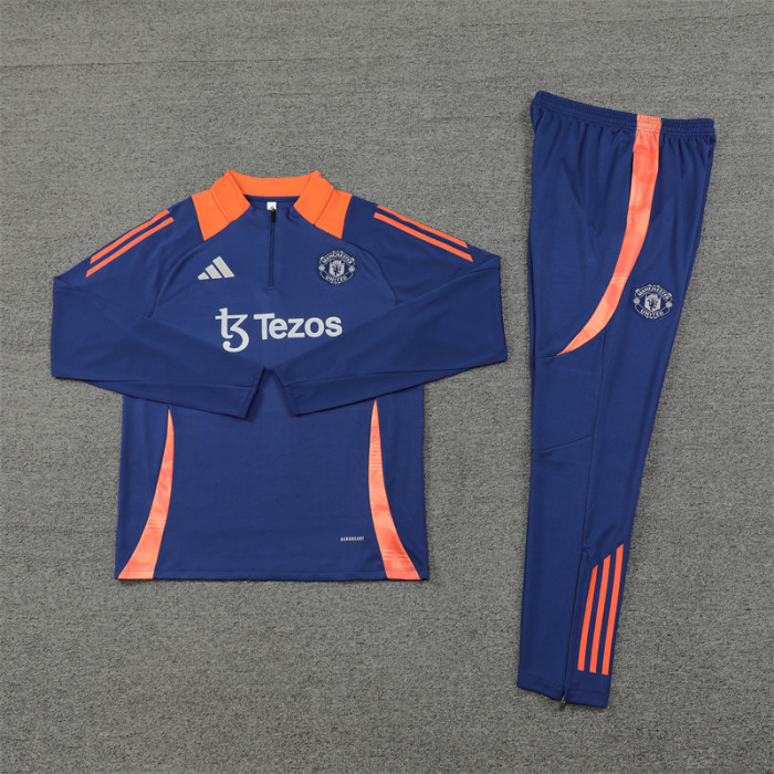 Manchester United 24/25 Royal blue Quater Zip Training Kit