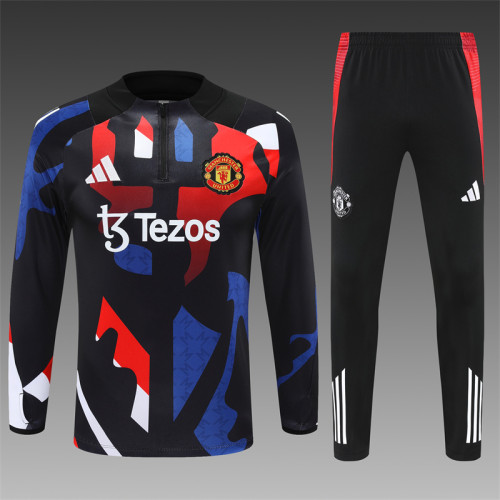Manchester United 24/25 Black camouflage Quater Zip Training Kit