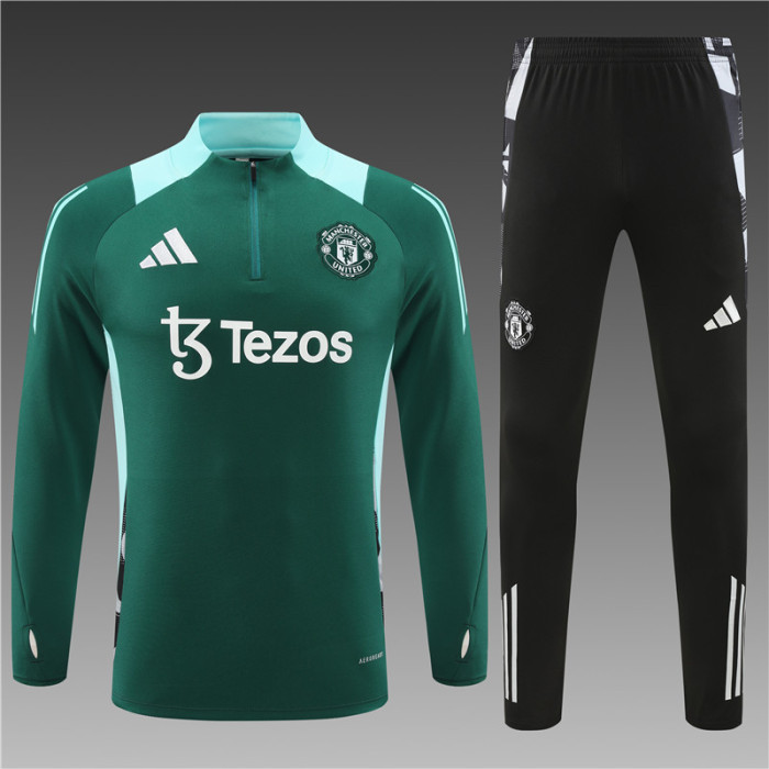 Manchester United 24/25 Green Quater Zip Training Kit