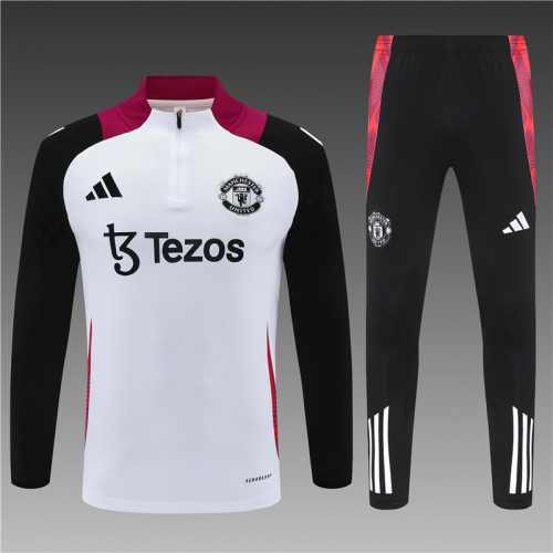 Manchester United 24/25 White Quater Zip Training Kit