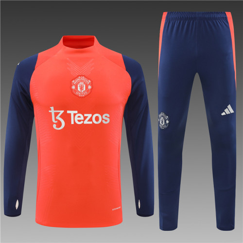 Manchester United 24/25 orange-red Quater Zip Training Kit