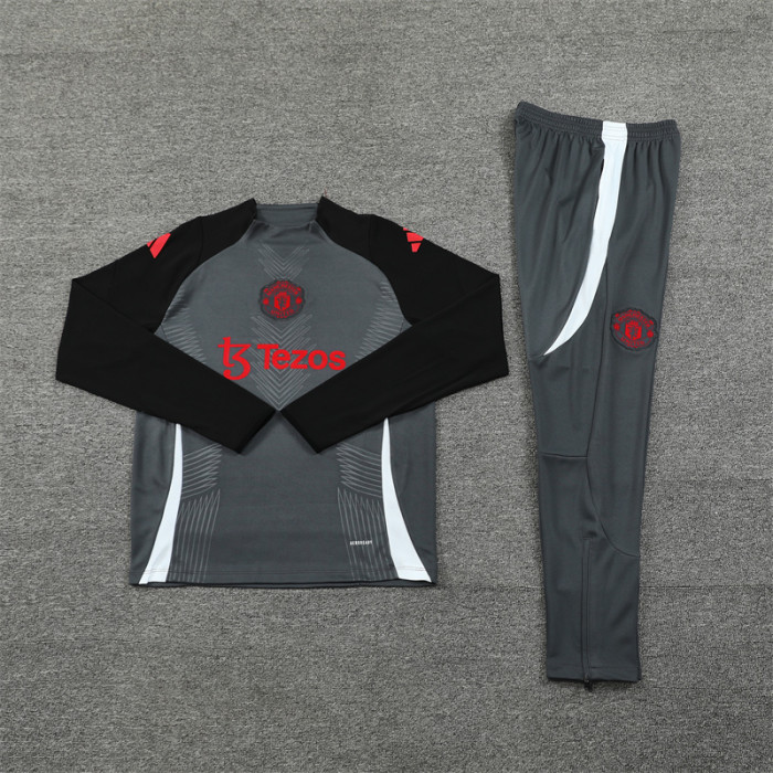 Manchester United 24/25 Dark grey Quater Zip Training Kit