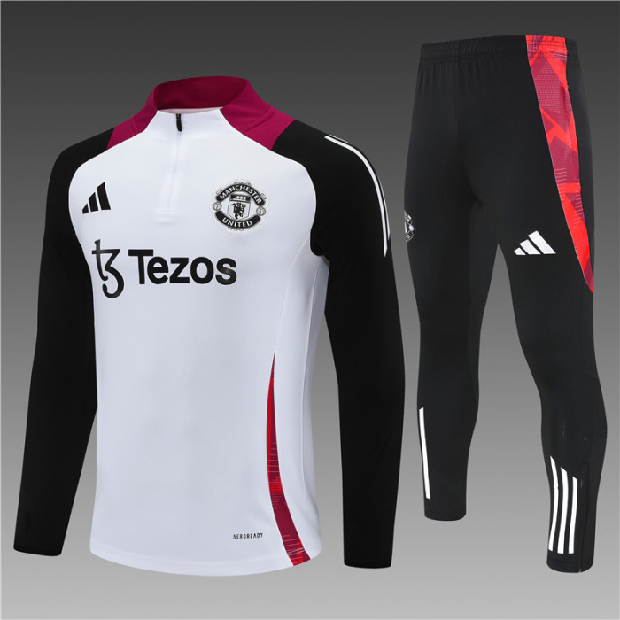 Manchester United 24/25 White Quater Zip Training Kit
