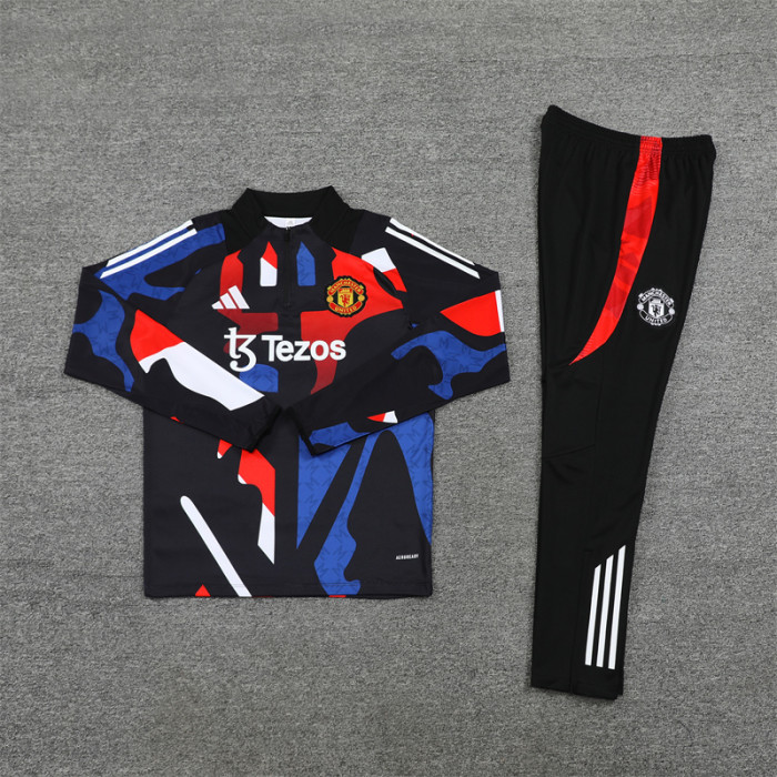 Manchester United 24/25 Black camouflage Quater Zip Training Kit