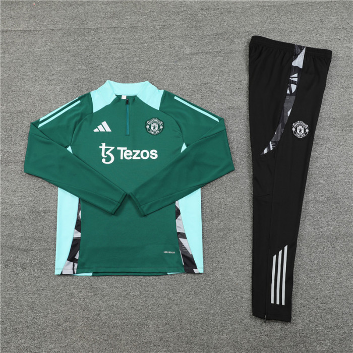 Manchester United 24/25 Green Quater Zip Training Kit