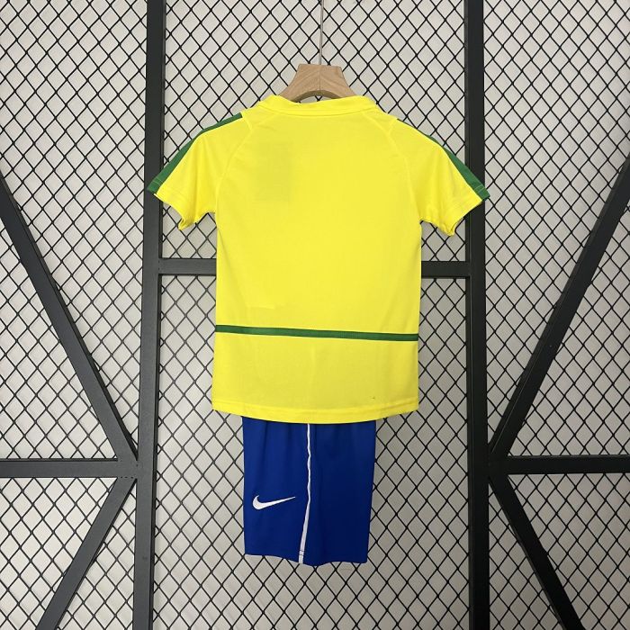 Brasil Brazil jersey 2002 Retro Home Kids Kits