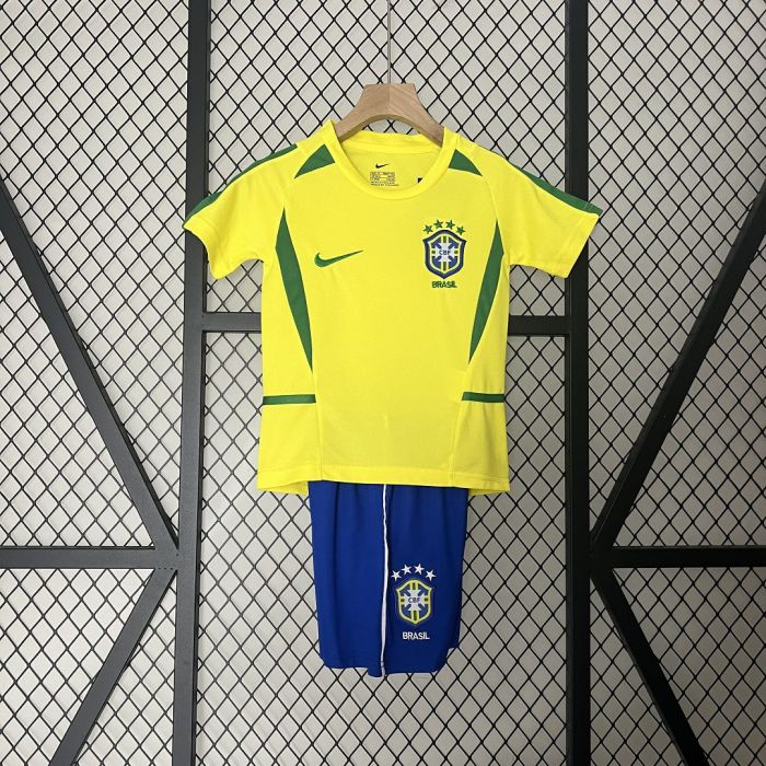 Brasil Brazil jersey 2002 Retro Home Kids Kits