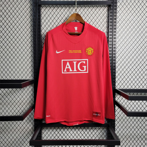 Manchester United Jersey 2007-2008 Champions League Home Long Sleeve
