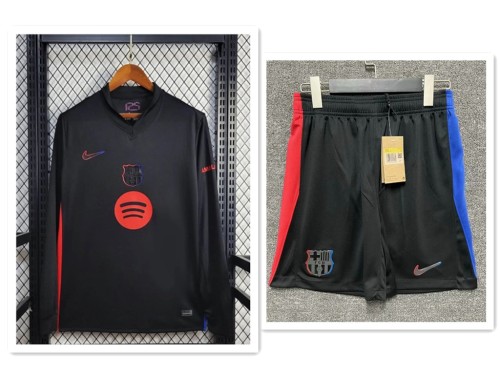 Barcelona jersey 24/25 Away Long Sleeve Shirt & Short Pant