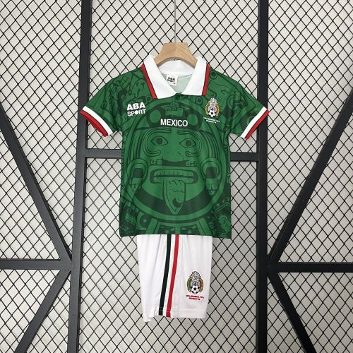 Mexico jersey 1998 Retro Home Kid Kits