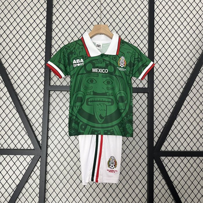 Mexico jersey 1998 Retro Home Kid Kits