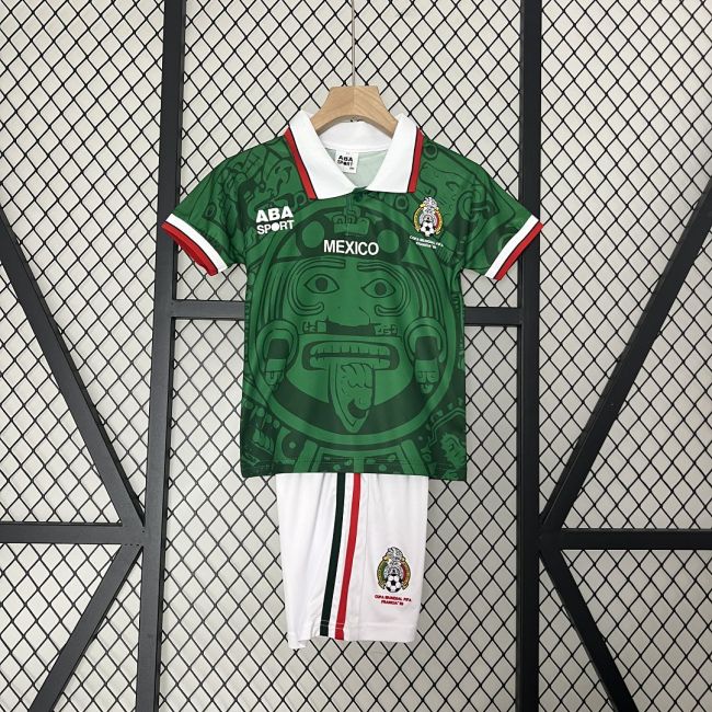 Mexico jersey 1998 Retro Home Kid Kits