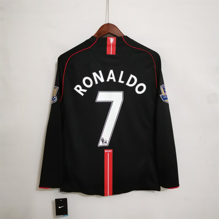 Manchester United Jersey 2007-2008 Champions League Away Long Sleeve