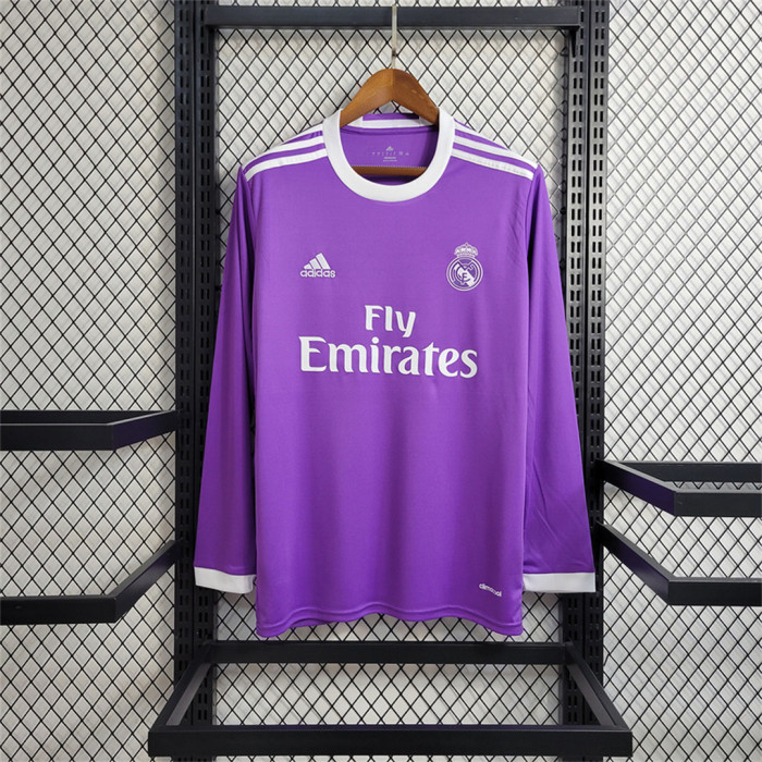 Real Madrid Jersey 2016/17 away purple Long Sleeve Shirt
