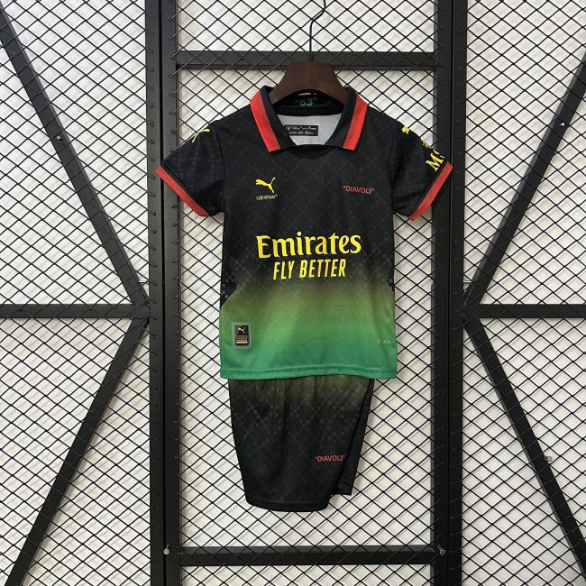AC Milan jersey 24/25 Fouth Black Kid Kits
