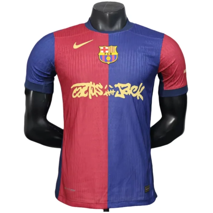 Barcelona X Travis Scott Home Kit Player Version Shirt 24-25