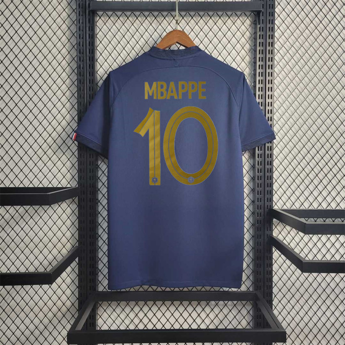 France Home Kit World Cup 2022 Mbappe French football