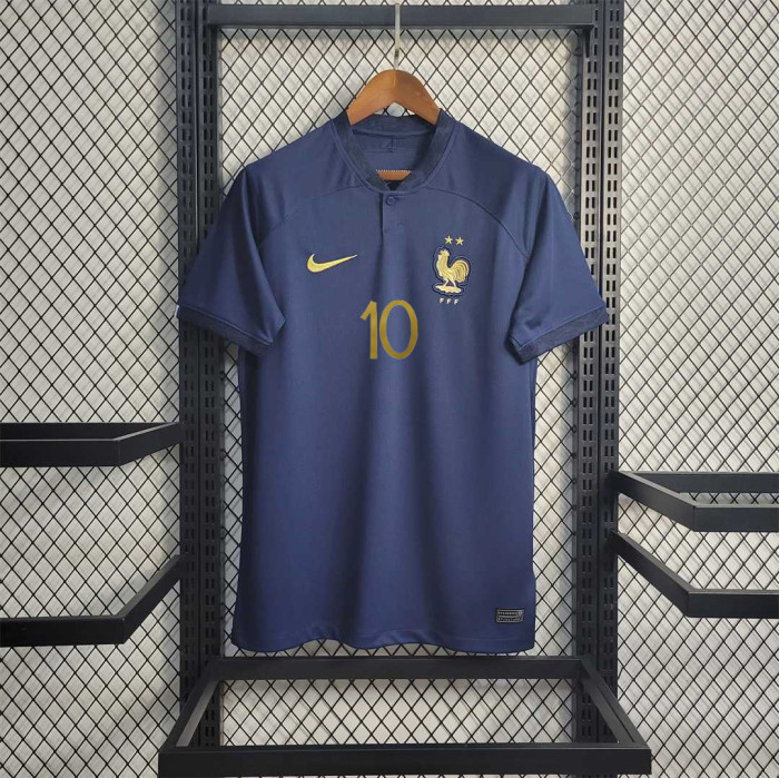 France Home Kit World Cup 2022 Mbappe French football