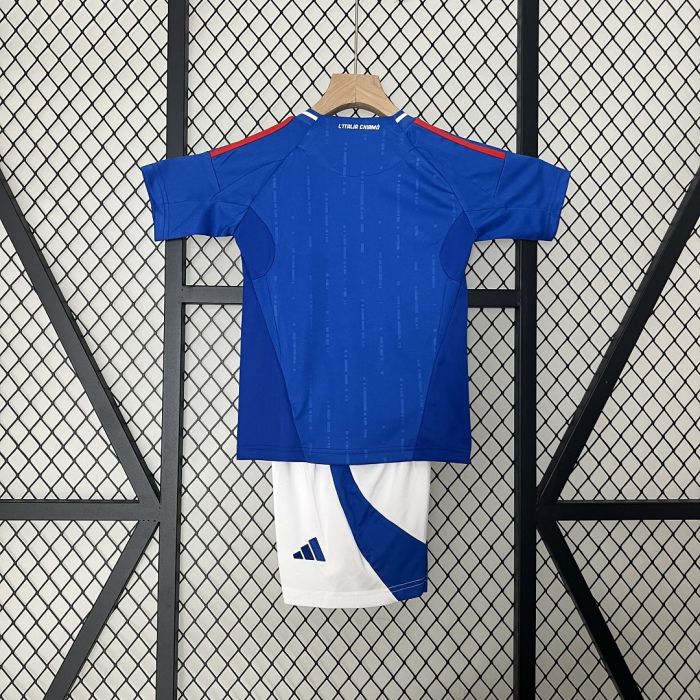 Italy Home Kids Kits 2024 Euro Cup