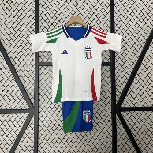 Italy Away Kids Kits 2024 Euro Cup