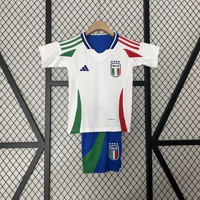 Italy Away Kids Kits 2024 Euro Cup