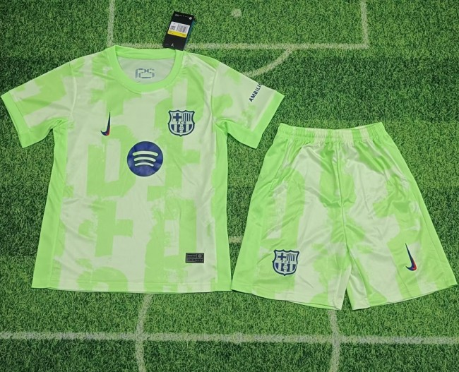 Barcelona jersey 24/25 Third Kids Kits without spotify