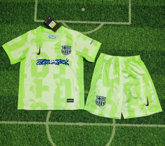 Travis Scott X Barcelona jersey 24/25 Third Kids Kits