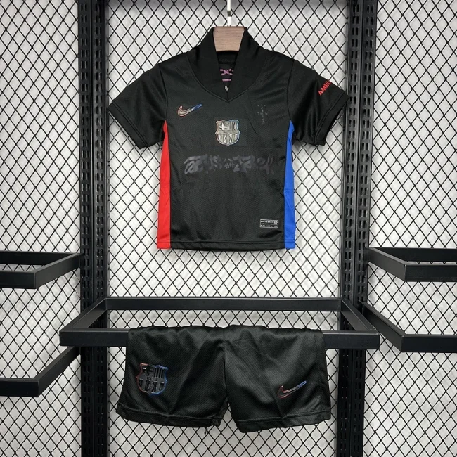 Travis Scott X Barcelona jersey 24/25 Away Kids Kits