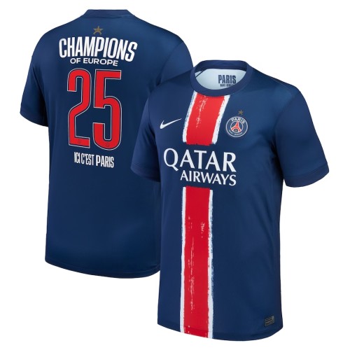 PSG Special Edition Home Shirt 2024-25 - Champions of Europe 2025