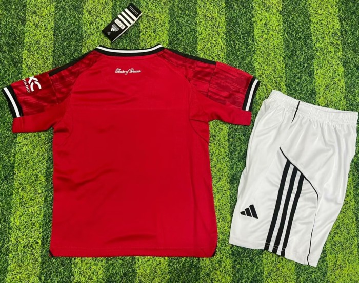 Manchester United Jersey 2025/26 Home Kids Kits