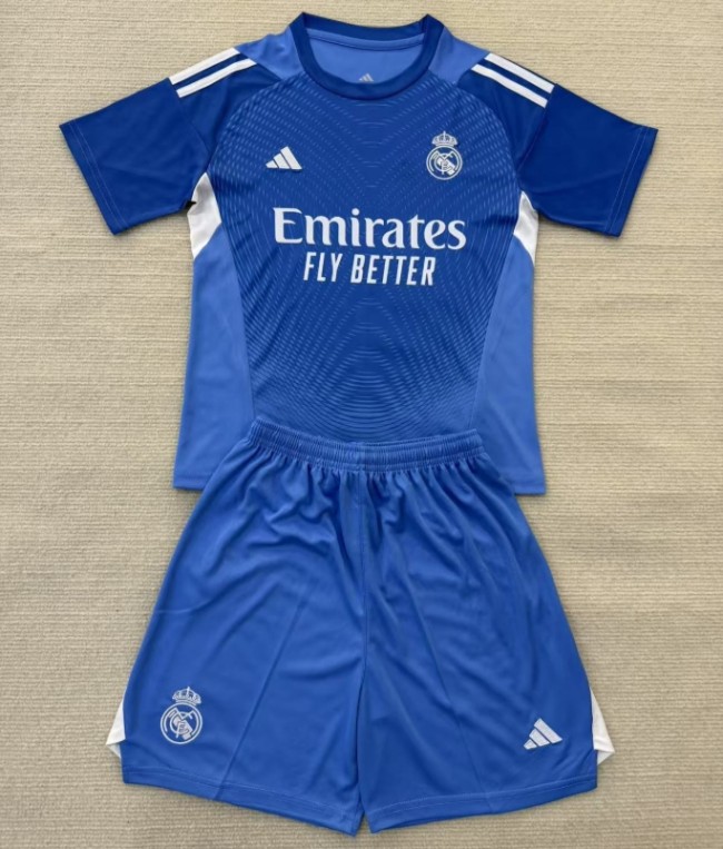 Real Madrid aldult & Kids Goalkeeper Kits 25/26 Blue