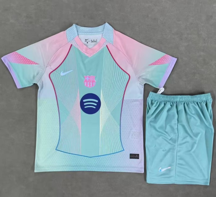 Barcelona 25/26 Blue Special Edition Shirt For Adults with shorts