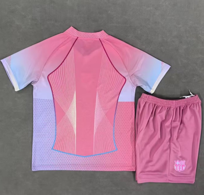 Barcelona 25/26 Pink Special Edition Shirt For Adults with shorts