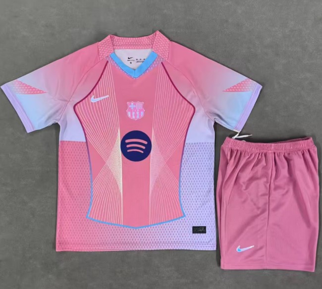 Barcelona 25/26 Pink Special Edition Shirt For Adults with shorts